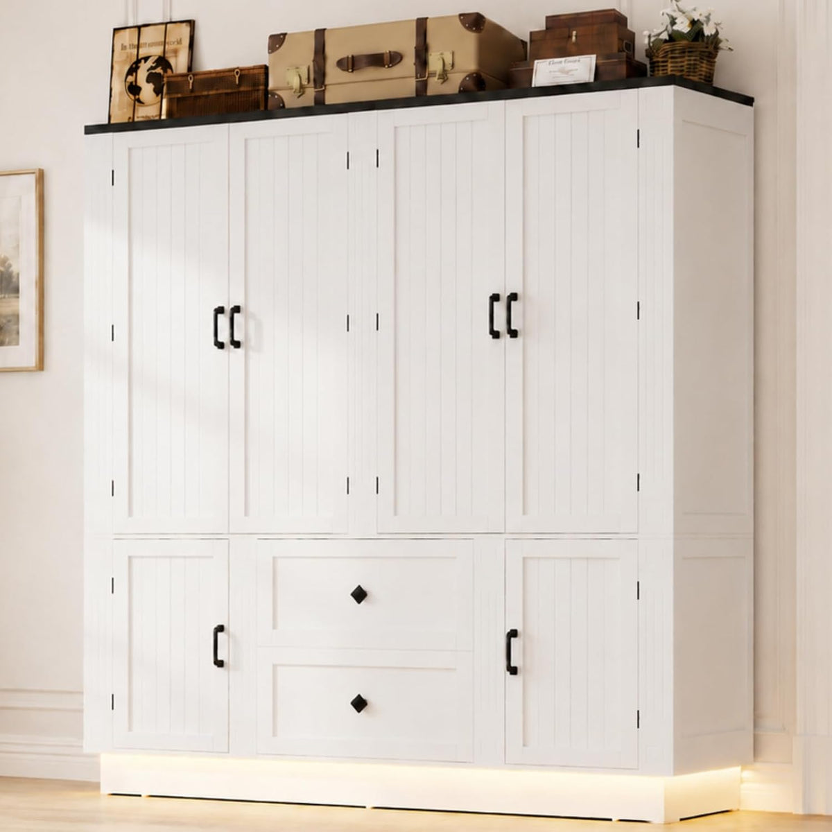 Loomie Wooden Armoire Wardrobe Closet