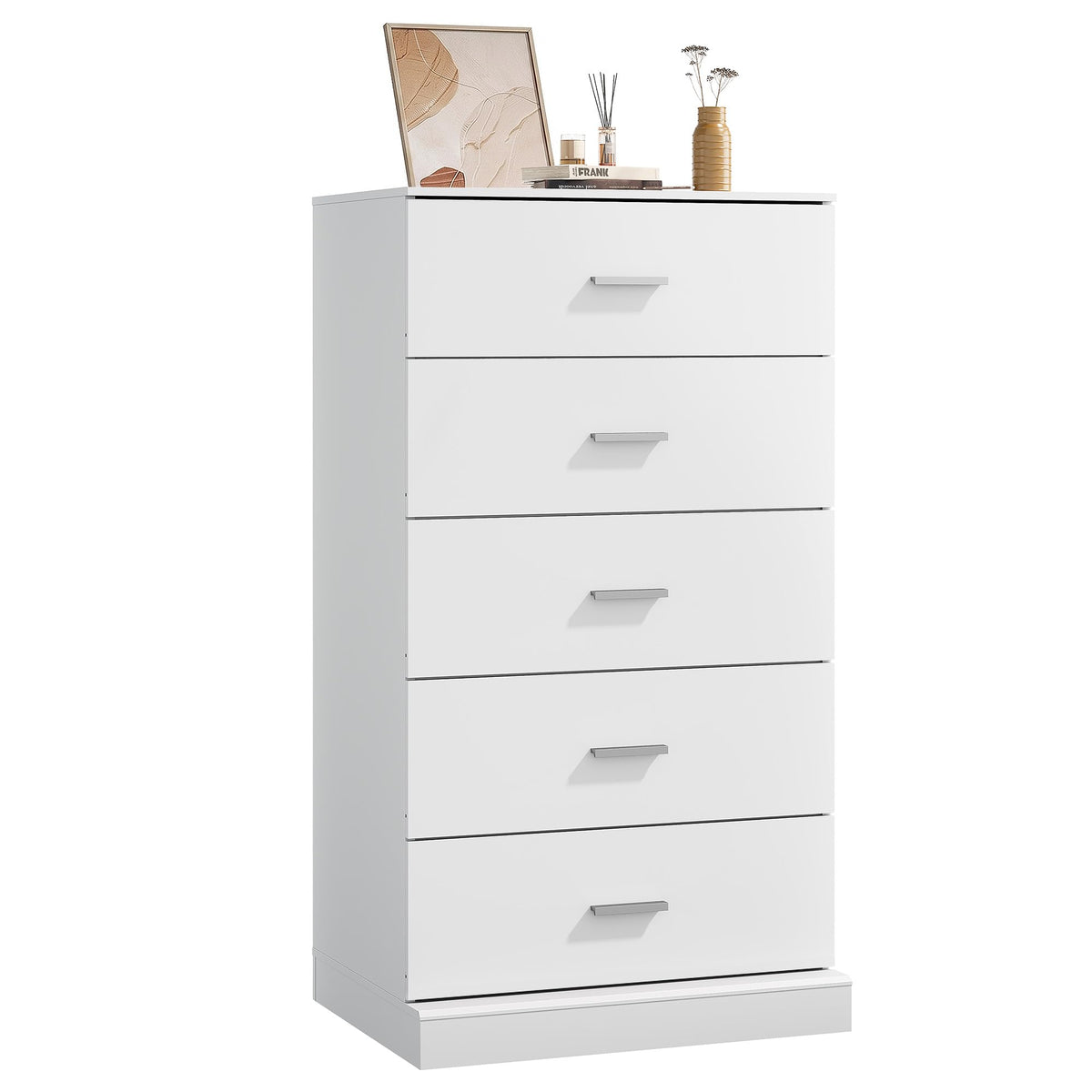 WLIVE 54" Dresser for Bedroom, Wooden 6 Drawer Dresser with Unique Anti-Tip Structure, Modern Chest of Drawers with Metal Handles for Living Room, Hallway, Closet, Home Furniture, Rustic Brown