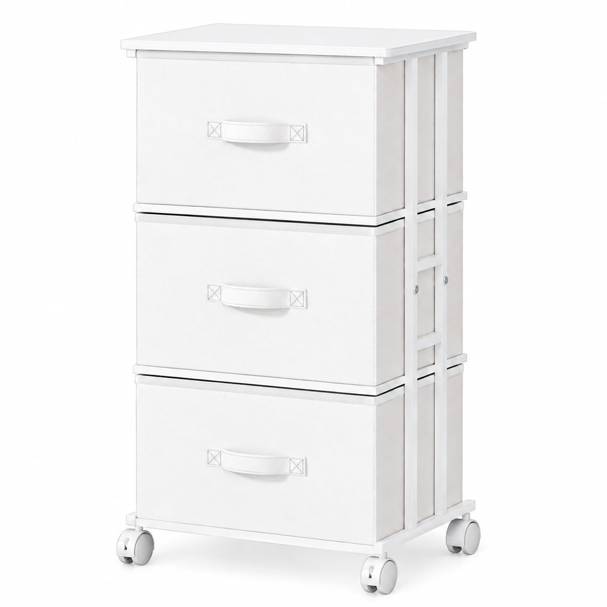Sweetcrispy Nightstands Set of 2 with 2 Storage Drawer, Small Bedside Table
