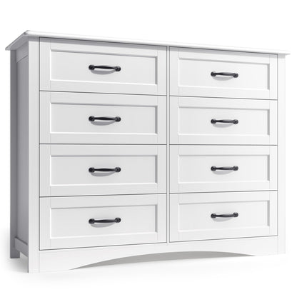 Gizoon 4 Drawer Dresser for Bedroom, Wood Storage Chest, White