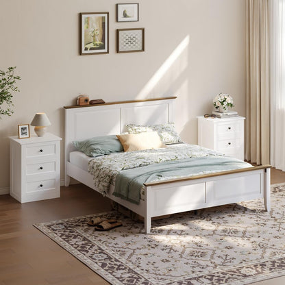 wanan Nightstands Set of 2 with Hidden Drawer, White