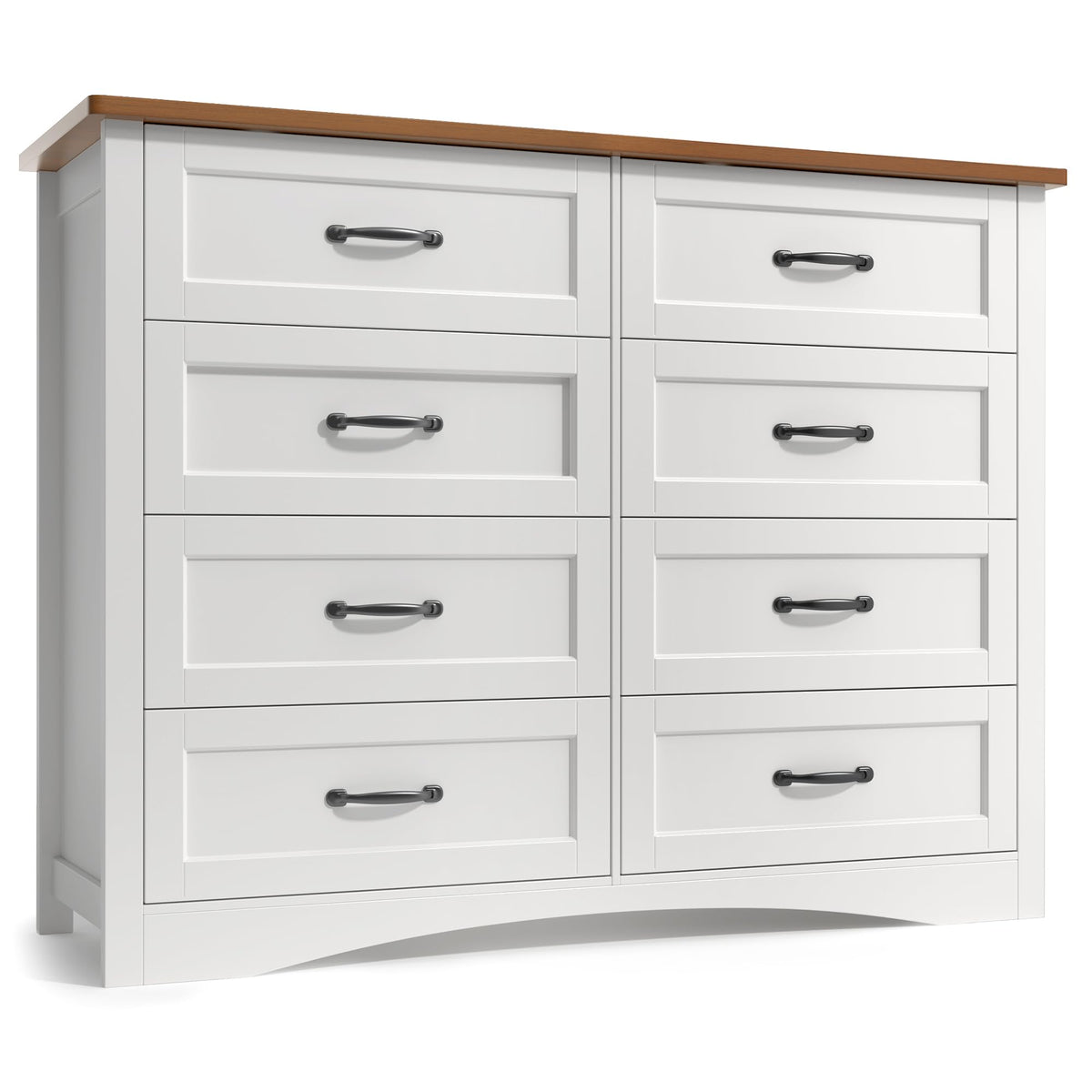Gizoon 4 Drawer Dresser for Bedroom, Wood Storage Chest, White