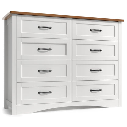 Gizoon 4 Drawer Dresser for Bedroom, Wood Storage Chest, White