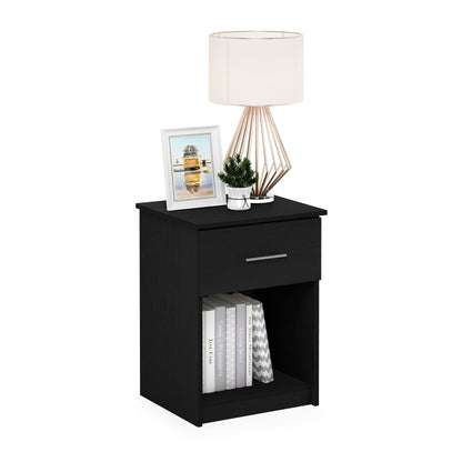 Furinno Tidur Set of 2 Modern Night Stand, Nightstand, Americano