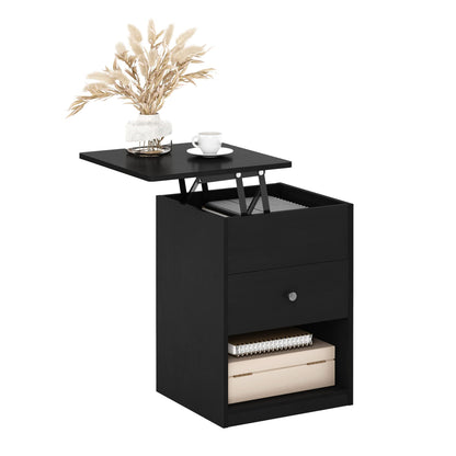 Furinno Tidur Set of 2 Modern Night Stand, Nightstand, Americano