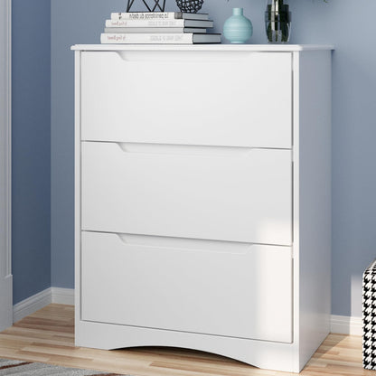 Gizoon 4 Drawer Dresser for Bedroom, Sturdy White Chest of Drawers, White