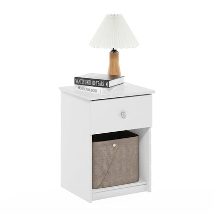 Furinno Tidur Set of 2 Modern Night Stand, Nightstand, Americano