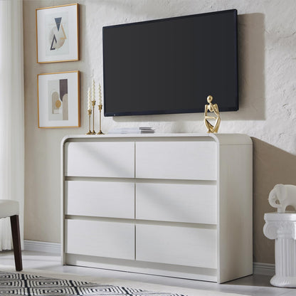 Aitjunz Modern 7 Drawers Dresser for Bedroom, 55" Tall Dresser, Natural Oak