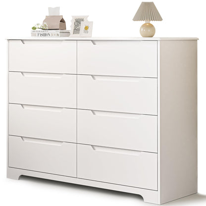 Gizoon 7 Drawer Dresser, 48” Wide Wood Dresser for Bedroom, Black