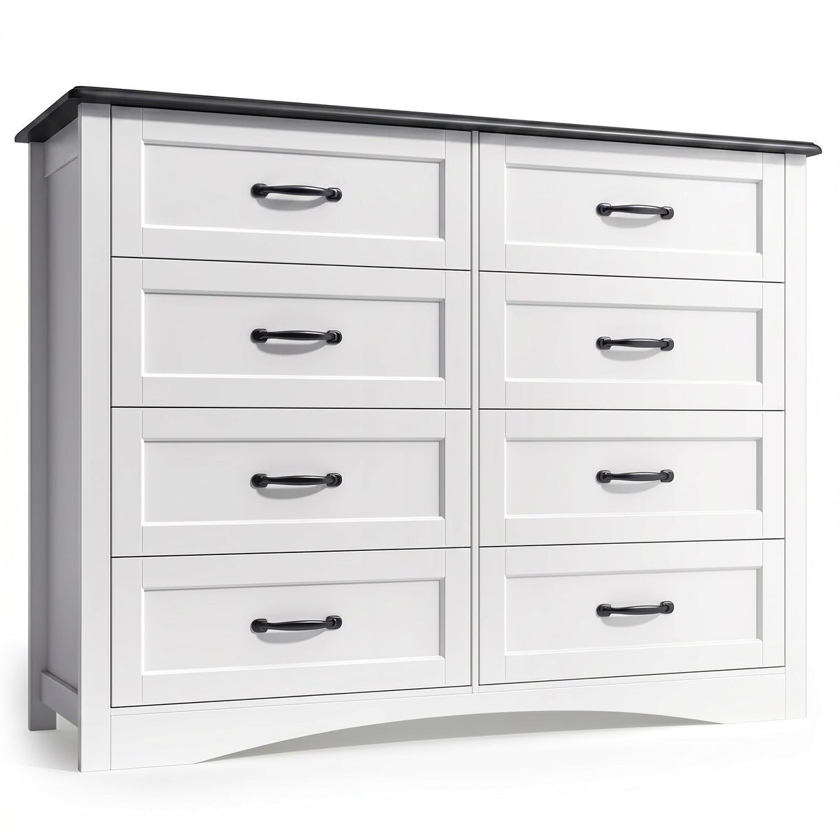 Gizoon 4 Drawer Dresser for Bedroom, Wood Storage Chest, White