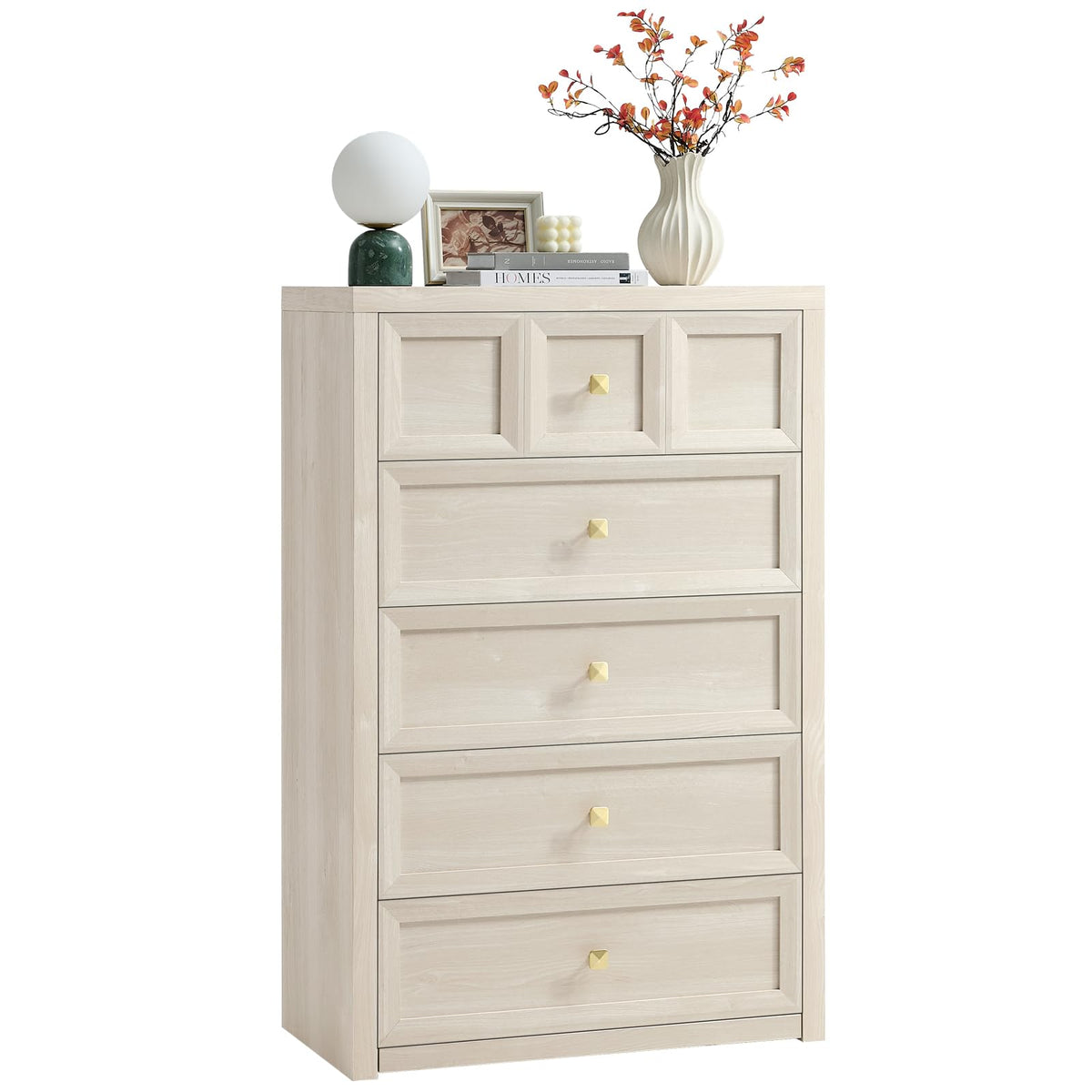 Nightstand Set of 2 W/Charging Station, 30.7" W King Size Bedside Table with 3 Drawers, Accent End Table W/Large Storage, Modern Wood Side Table for Bedroom,Office, Beige