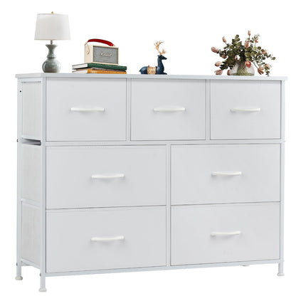OLIXIS 7 Drawer Fabric Dresser, Storage Tower for Bedroom and Closet