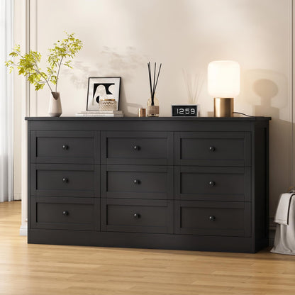 wanan Tall 6 Drawer Dresser for Bedroom, White Modern 43.3'' Tall Wood Chest of Drawers, Storage Organizer with Smooth Metal Rails & Anti-Tip Kit for Closet, Hallway, Living Room
