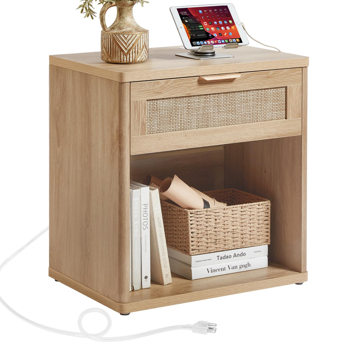 LEYAOYAO Rattan Dresser for Bedroom, 41" Tall Chest of Drawers