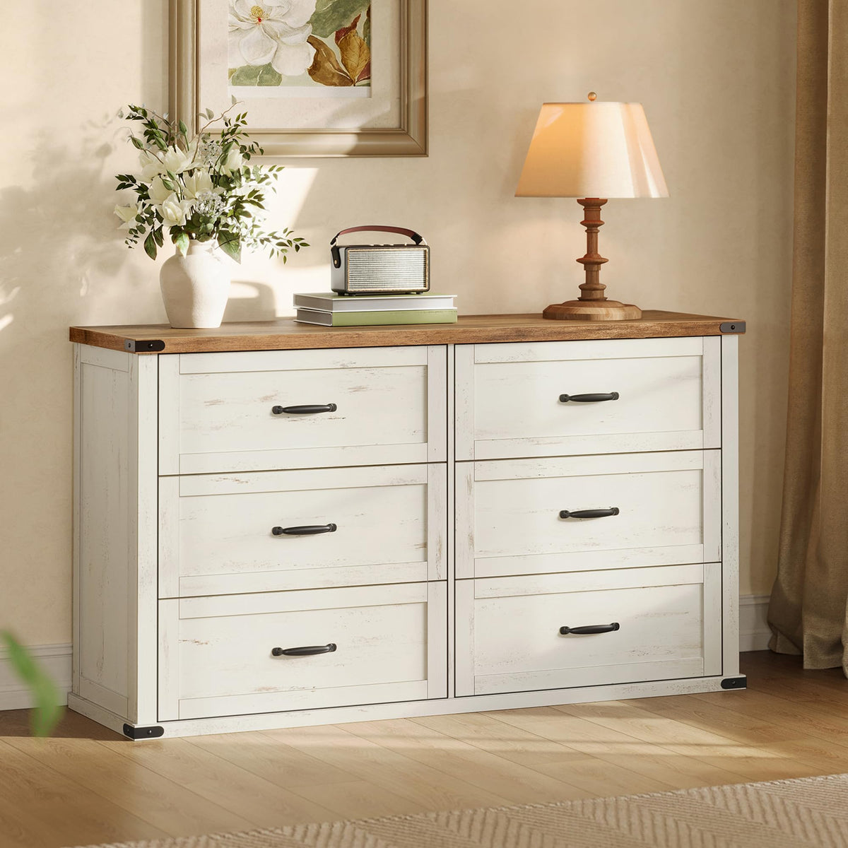 VASAGLE Modern 6-Drawer Dresser, Clothes Storage Cabinet
