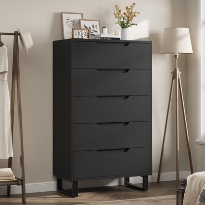 Garvee 5 Dresser for Bedroom, 50.5" Vertical Dresser Drawer with Storage