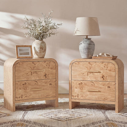 Night Stand Set of 2, 3-Drawer