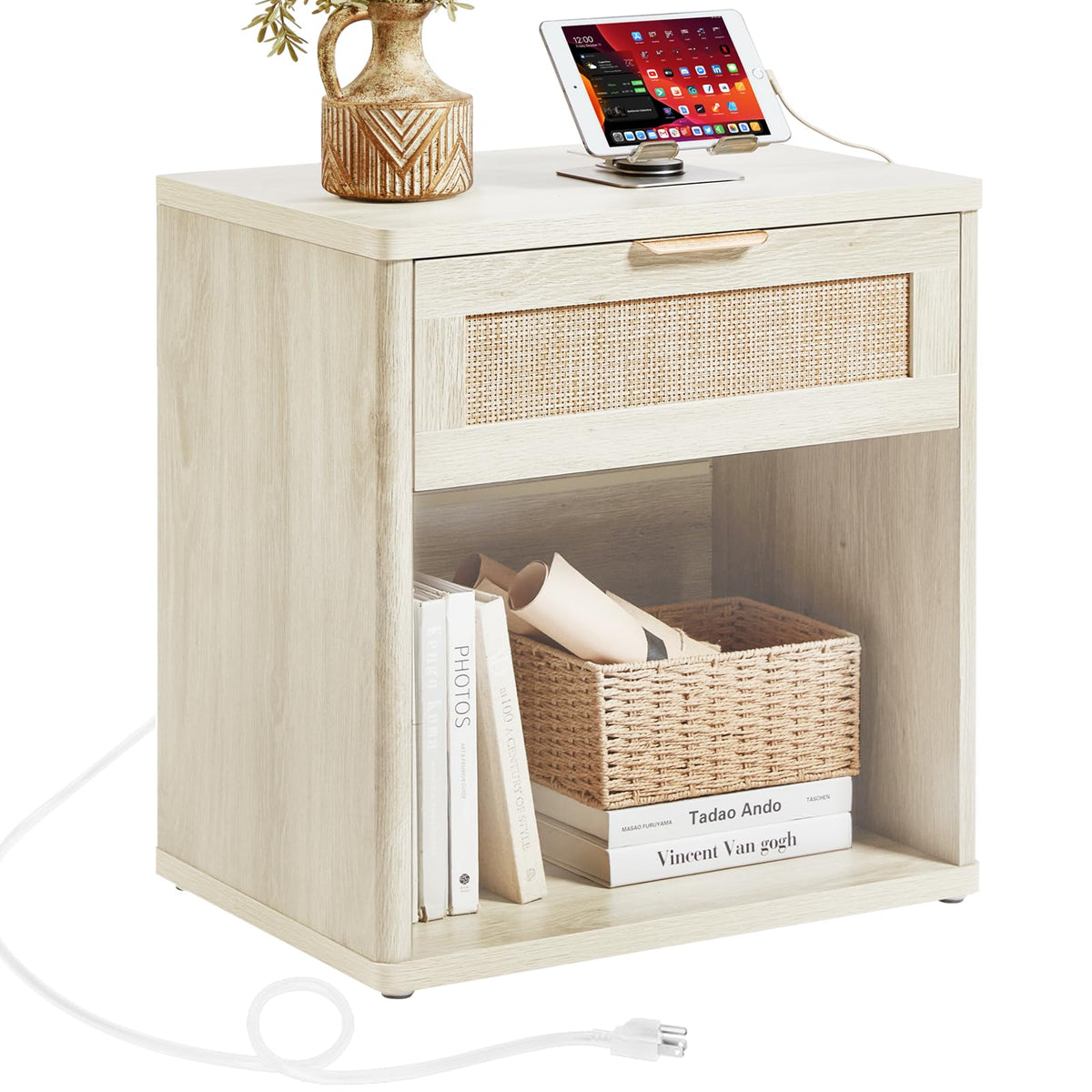 LEYAOYAO Rattan Dresser for Bedroom, 41" Tall Chest of Drawers