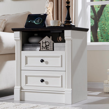 Aitjunz Farmhouse 46" Tall 5 Drawers Dresser for Bedroom, Antique White