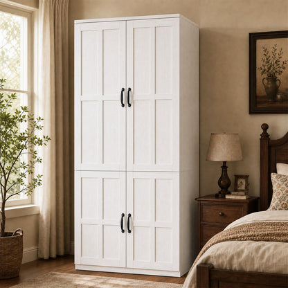 Garvee 71'' Armoire Wardrobe Closet with 3Drawers,Farmhouse Wardrobe Closet