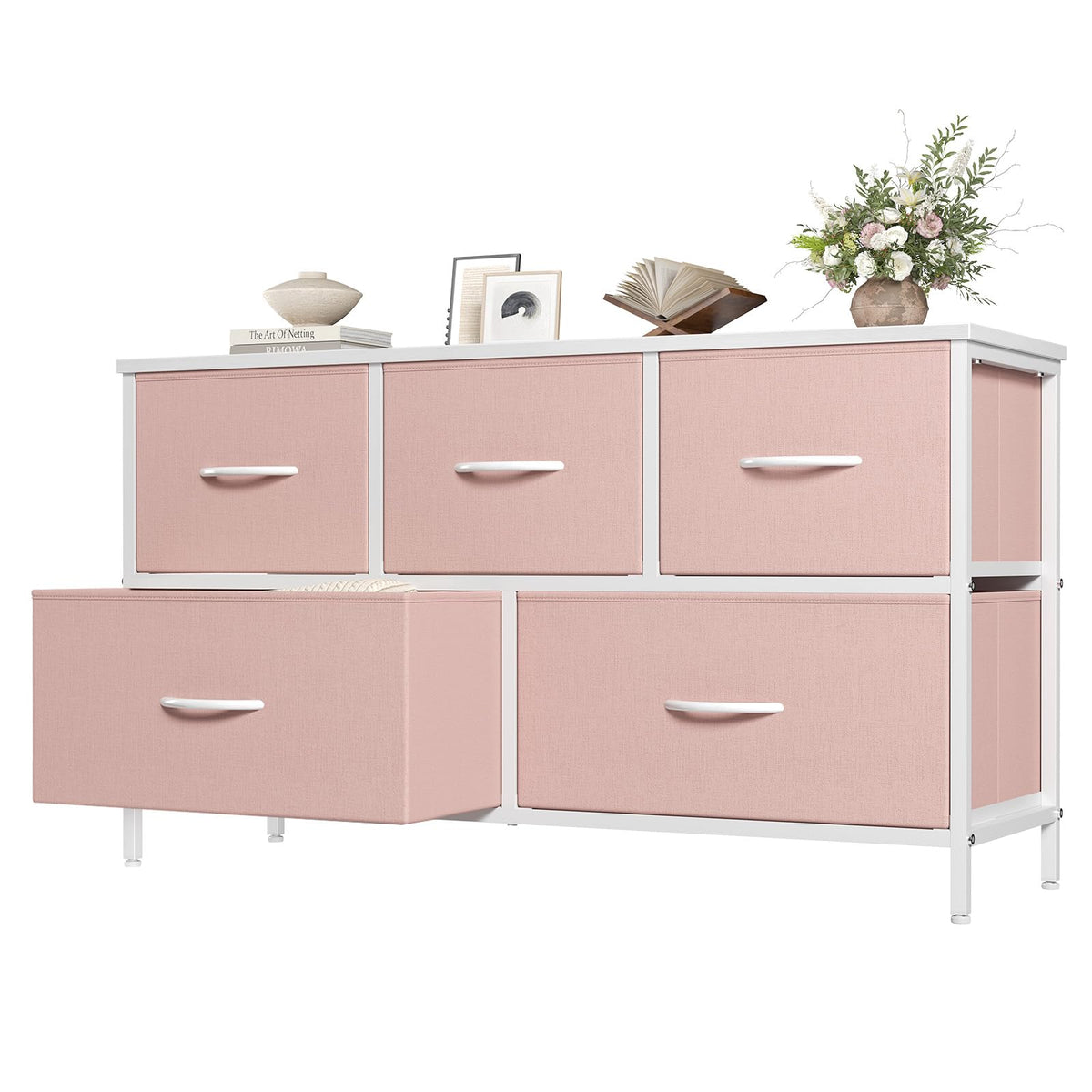 OLIXIS 5 Drawer Black Dresser for Bedroom, Closet Chest Organizer Furniture