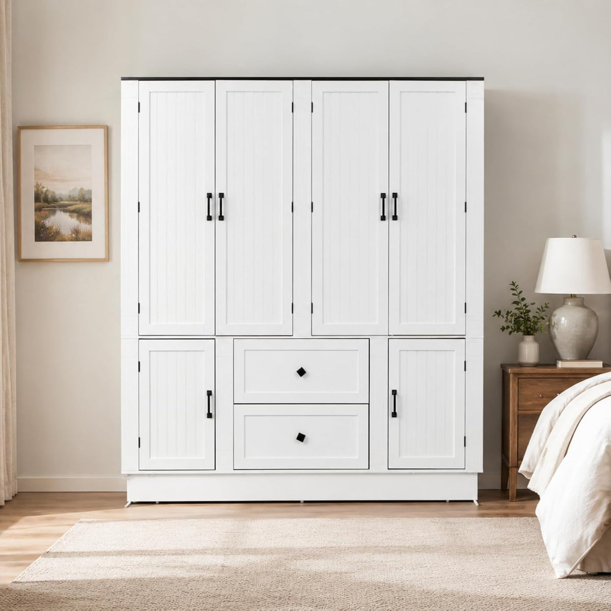 Loomie Wooden Armoire Wardrobe Closet