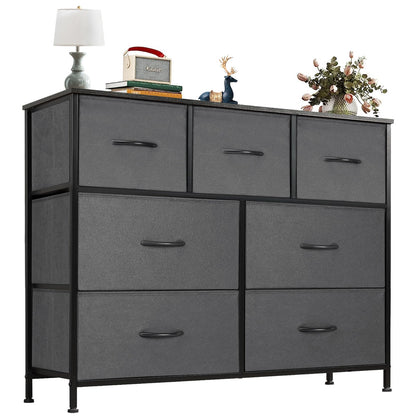 OLIXIS 7 Drawer Fabric Dresser, Storage Tower for Bedroom and Closet