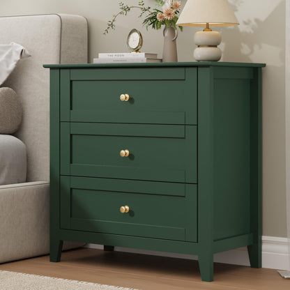 Garvee 5 Drawer Dresser for Bedroom, Modern Tall Chest of Drawers with Metal Knobs, Wooden Clothes Storage Organizer for Closet, Nursery, Living Room, Apartment, Green