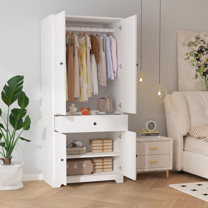 Garvee 71" Armoire Wardrobe Closet Bedroom Armoire Clothing Storage Cabinet