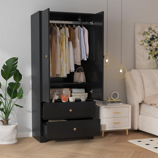Garvee 71" Armoire Wardrobe Closet Bedroom Armoire Clothing Storage Cabinet