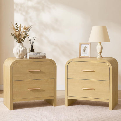 Night Stand Set of 2, 3-Drawer