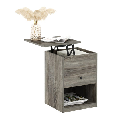 Furinno Tidur Set of 2 Modern Night Stand, Nightstand, Americano
