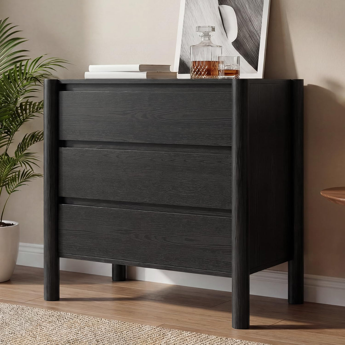 HOUROM Walnut Dresser for Bedroom,63"Wide 9 Drawer Mid Century Modern Chest