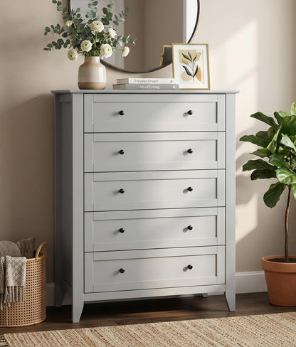 Garvee Grey 7-Drawer Dresser for Bedroom, 54" Entryway Storage Organizer