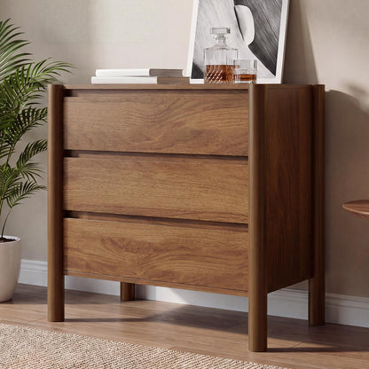 HOUROM Walnut Dresser for Bedroom,63"Wide 9 Drawer Mid Century Modern Chest