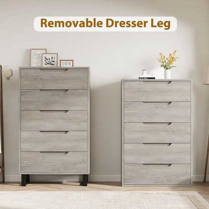 Garvee 5 Dresser for Bedroom, 50.5" Vertical Dresser Drawer with Storage