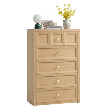 Night Stand Large W/Charging Station, 30.7" W Oversized Nightstands Tall Bedside Table with 3 Drawers, Accent End Table W/Large Storage, Modern Wood End Table for Bedroom, Office