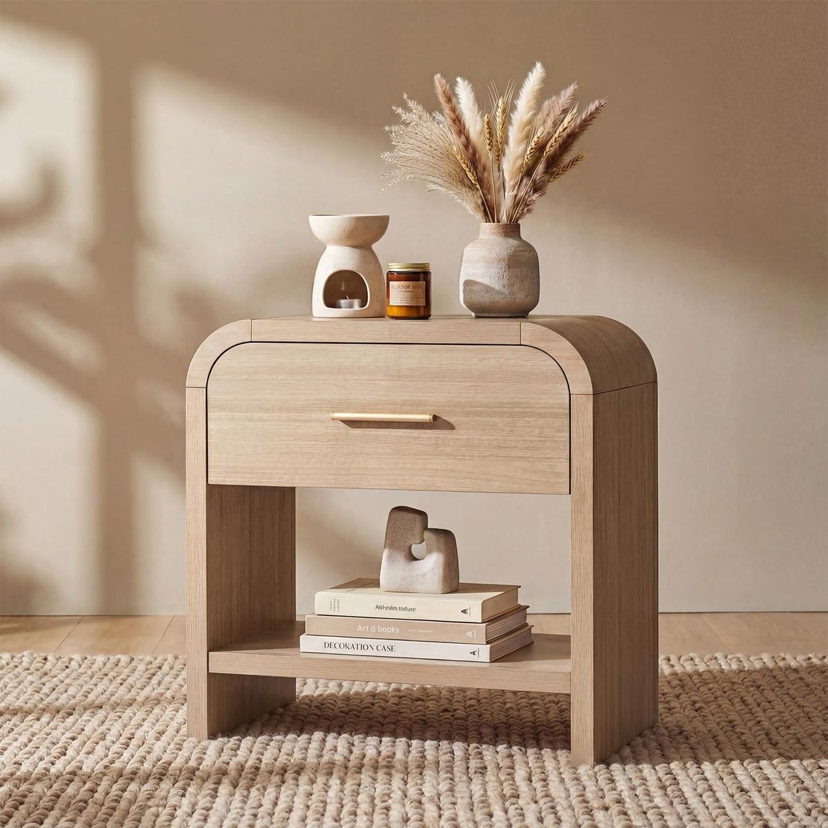Night Stand Set of 2, 3-Drawer