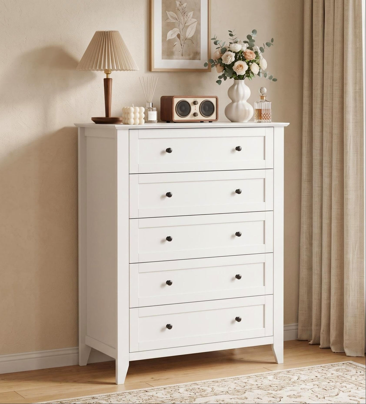 Garvee Grey 7-Drawer Dresser for Bedroom, 54" Entryway Storage Organizer