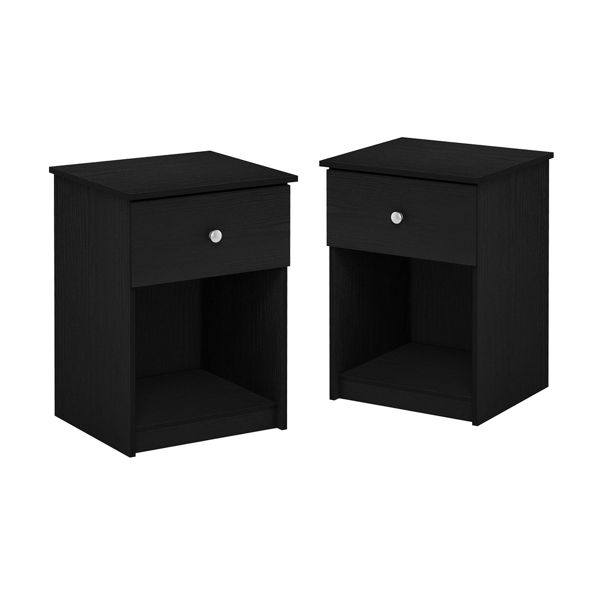 Furinno Tidur Set of 2 Modern Night Stand, Nightstand, Americano