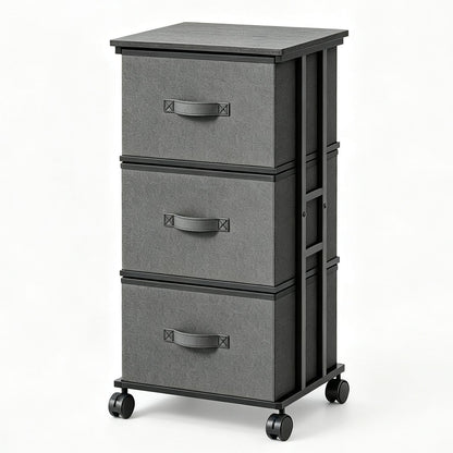 Sweetcrispy Nightstands Set of 2 with 2 Storage Drawer, Small Bedside Table