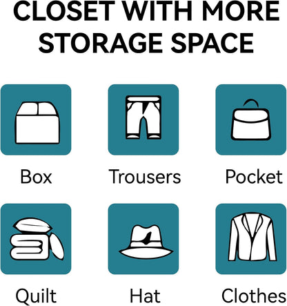 COFaR Armoire Wardrobe Closet, 71" Convertible 2-in-1 Metal Cabinet with Adjustable Rod & Shelves, Freestanding Hanging & Storage Organizer (Peacock Blue)