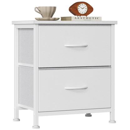 Sweetcrispy Nightstands Set of 2 with 2 Storage Drawer, Small Bedside Table