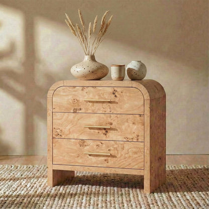 Night Stand Set of 2, 3-Drawer