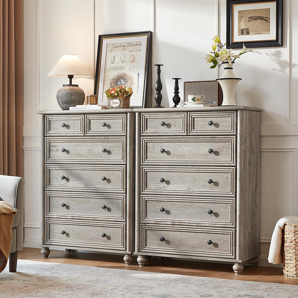 RWYHG Farmhouse 5 Drawer Dresser for Bedroom, 35.5" Small Dressers
