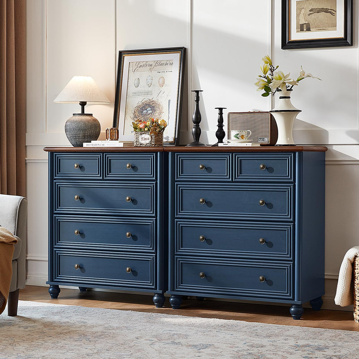 RWYHG Farmhouse 5 Drawer Dresser for Bedroom, 35.5" Small Dressers