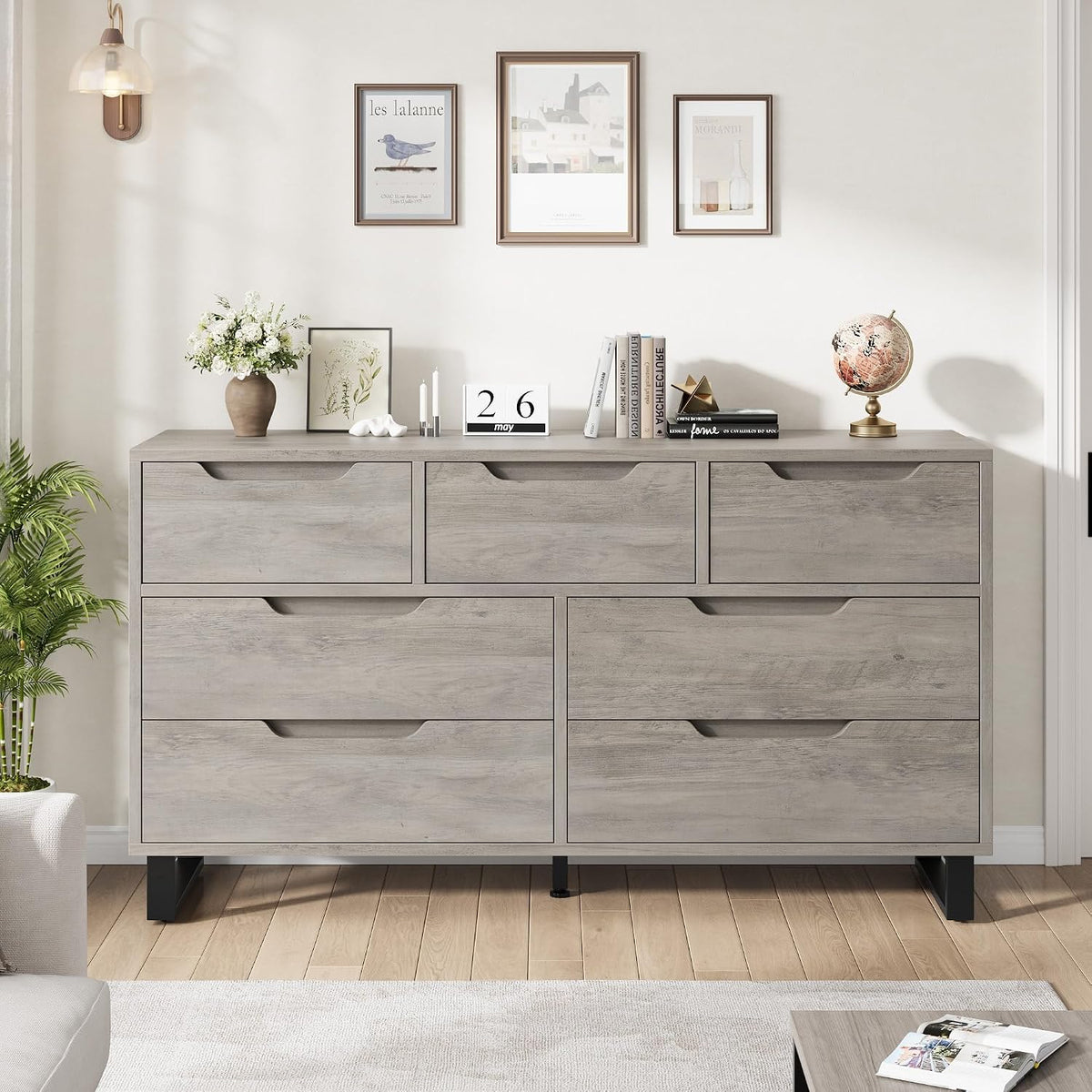 Garvee 7 Dresser for Bedroom, 55" Wide Dresser Drawer with Storage