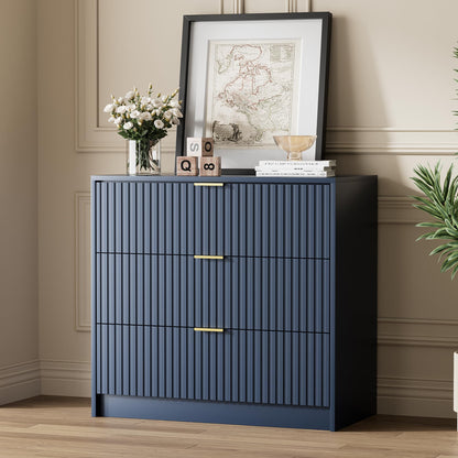 Furniway 55" Wide Green Dresser for Bedroom, Fluted 8 Drawer Dresser