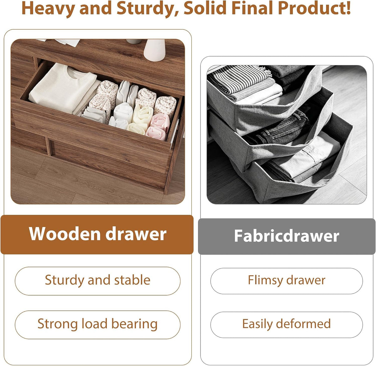 Garvee 9 Drawer Dresser for Bedroom, 59" Wide Modern Dressers & Chest of Drawers with Large Storage, Wooden Dresser Organizer Closet for Living Room, Entryway, Nursery, Walnut