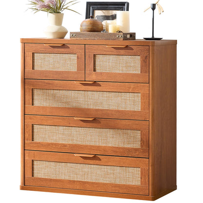 LEYAOYAO Rattan Dresser for Bedroom, 41" Tall Chest of Drawers